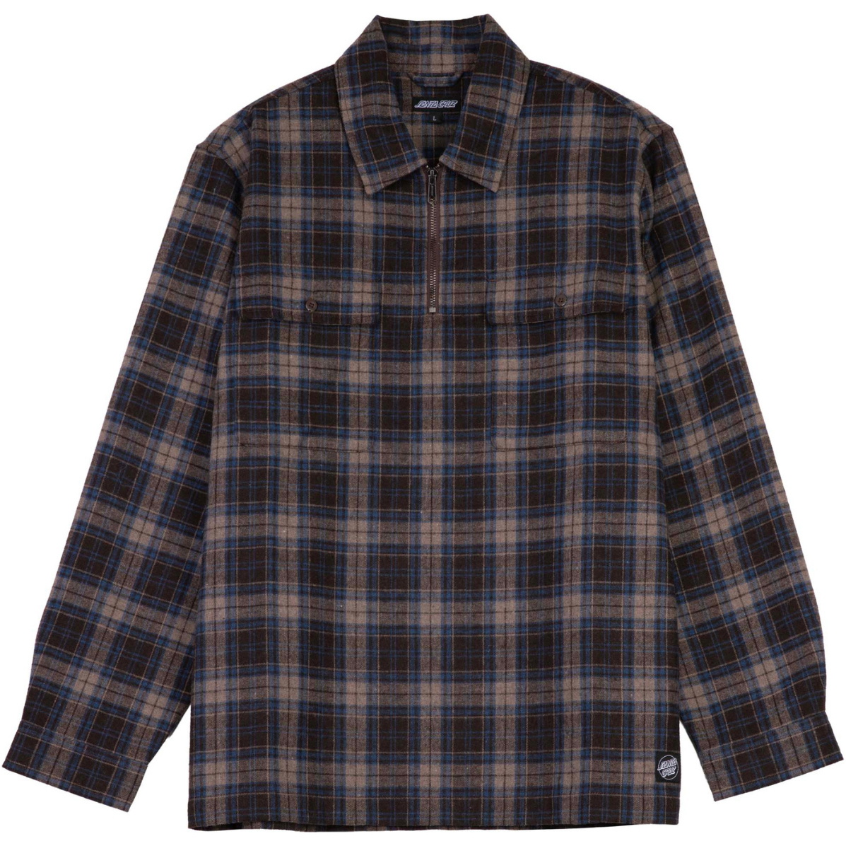 2026 Santa Cruz Mens Freddie Shirt SCA-SHT-1033 - Brown Check